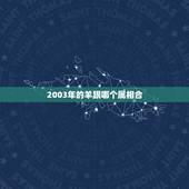 2003年的羊跟哪个属相合，属羊的人和什么属相的人最合