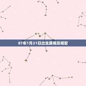87年1月21日出生属相及婚配，1987年属兔的人婚配
