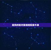 属狗的配对属相婚配属牛表，82年属狗的属相婚配表