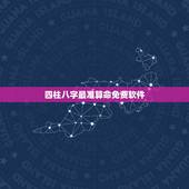 四柱八字最准算命免费软件，天机妙算八字排盘免费