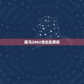 属马2002年出生男孩，2002属马几月命苦