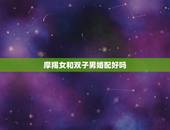 摩羯女和双子男婚配好吗，摩羯男和双子女配对合适吗