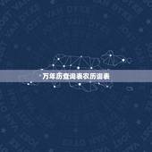 万年历查询表农历询表，最老版的黄历万年历
