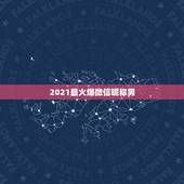 2021最火爆微信昵称男，2字网名大全（符号不要太多）
