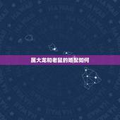 属大龙和老鼠的婚配如何，属鼠男生和属龙女生婚姻配吗