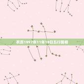 农历1997年11年19日五行属相，我是97年的属牛，不知道我在五行金