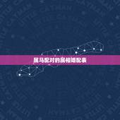 属马配对的属相婚配表，马配对的属相婚配表