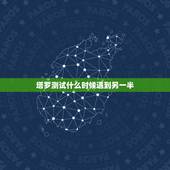 塔罗测试什么时候遇到另一半，测另一半什么时候遇见