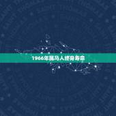 1966年属马人终身寿命，62年属虎男一生运势
