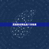 周易取名网生辰八字免费，免费生辰八字取名