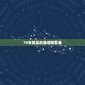 78年属鼠的属相婚配表，1978年属马女和1972年属鼠男合婚吗