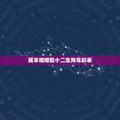 属羊相婚配十二生肖年龄表，属羊的属相婚配表是 属羊和属羊的姻缘怎样