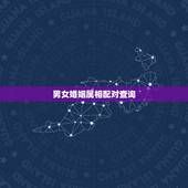 男女婚姻属相配对查询，男女婚配属相