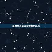 属牛女孩草字头吉利的小名，给属牛的孩子取个小名？