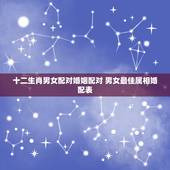 十二生肖男女配对婚姻配对 男女最佳属相婚配表