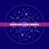 男农历90年12月初七婚配吉日，结婚选日子男1984年12月22 日3