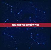 属鼠的狮子座男生在性方面，属鼠的狮子座男生的性格