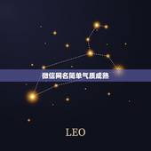 微信网名简单气质成熟，微信网名女生简单气质成熟