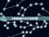夫妻离婚两个孩子该如何判，夫妻离婚两个孩子怎么判