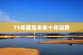 75年属兔未来十年运势，75年属兔的一生财运