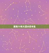 属兔75年大溪水后半生，属兔1975后半生宿命