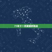 71年十一月属猪的命运，1971年阴历十一月十一日属猪人的一生命运