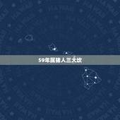59年属猪人三大坎，1959年属猪女一生命运