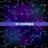 1到12月份的星座表 12月份是什么座
