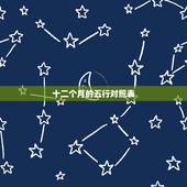 十二个月的五行对照表，出生日期查五行属性