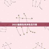 2022最新生肖波色五行表，历年十二生肖五行表