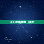 测什么时候遇到另一半免费，有没有可以免费测算姻缘的大师，我想知道我人生