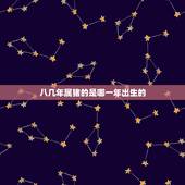 八几年属猪的是哪一年出生的，八十多岁的猪是哪年出生的
