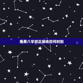 免费八字测正缘桃花何时到，免费生辰八字看婚期怎么看 八字看正缘出现时间