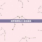 塔罗牌感情占卜复合解读，请塔罗高手帮忙解读！我用了恋人之树塔罗牌阵占卜