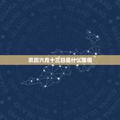 农历六月十三日是什么属相，农历六月十三日是什么星座