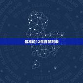 最准的12生肖配对表，12生肖配对表