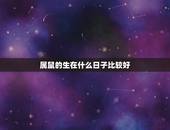 属鼠的生在什么日子比较好，2022 年不生几月鼠