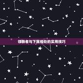 领导者与下属相处的实用技巧，职场上下级相处的原则和方法