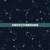 夫妻名字打分免费测试最准，免费测试姓名打分（张志伟）