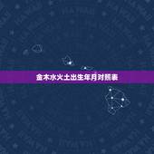 金木水火土出生年月对照表，金木水火土五行查询表出生年