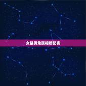 女鼠男兔属相婚配表，男属鼠的和女属兔的配吗
