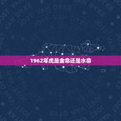 1962年虎是金命还是水命，62年属虎男人一生命运