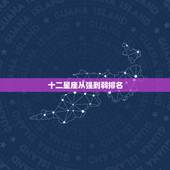 十二星座从强到弱排名，十二星座成绩排名