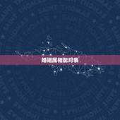 婚姻属相配对表，关于属相的婚姻配对