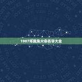 1987年属兔火命名字大全，1987年属兔取名