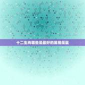 十二生肖哪些是最好的属相是鼠，十二生肖哪个属相最好