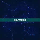 生辰八字查询表，出生年月日生辰八字查询表