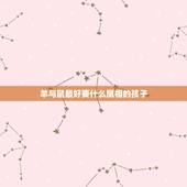 羊与鼠最好要什么属相的孩子，我和老公的属相是鼠和羊，孩子什么属相好