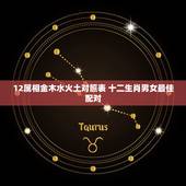 12属相金木水火土对照表 十二生肖男女最佳配对