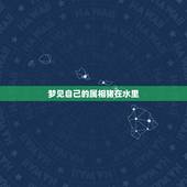 梦见自己的属相猪在水里，晚上做梦梦见孔翠的猪子在水里我们去那好不好